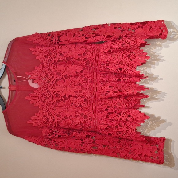 Boohoo red peplum top - Picture 3 of 6